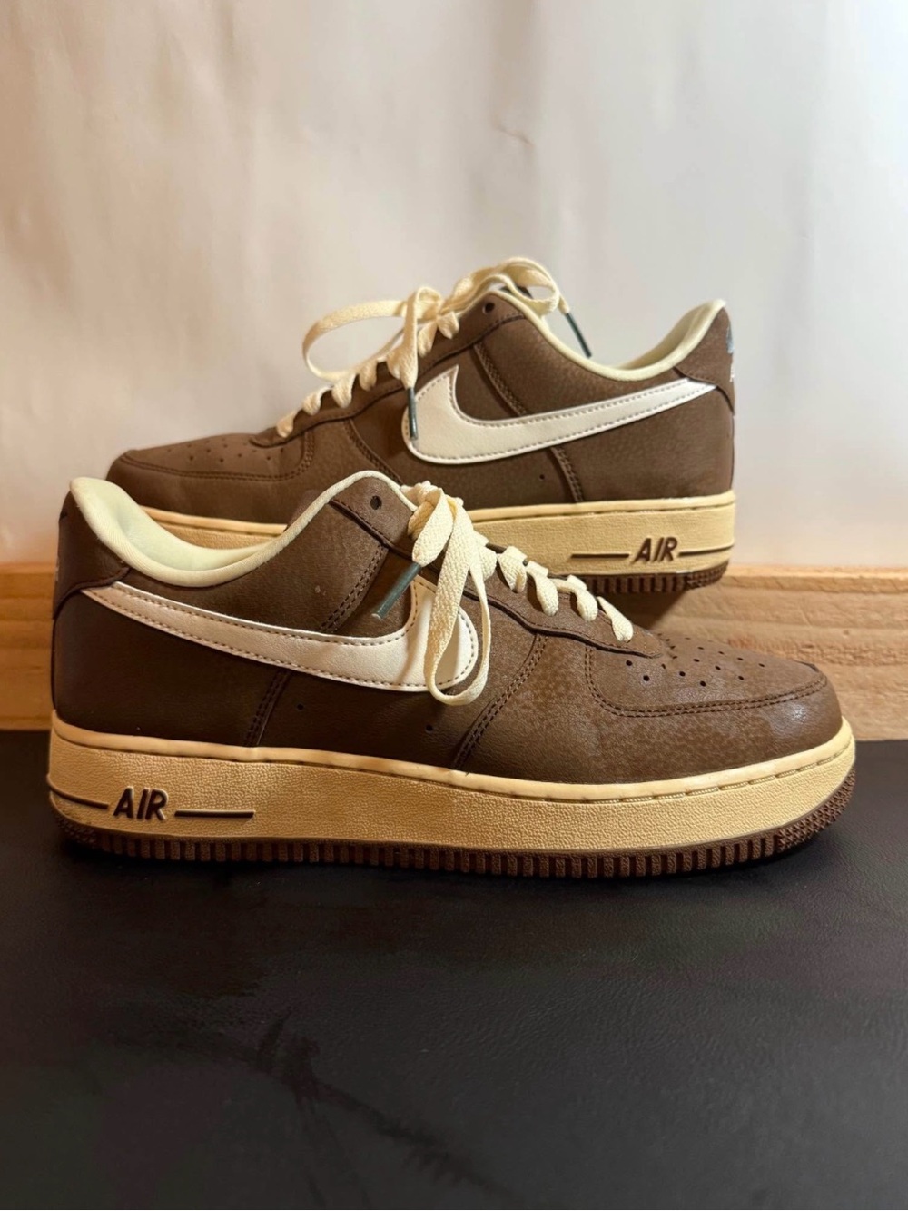 Nike Brown and Cream Low Top Sneakers